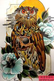 Veteran tattoos Threicae ratio commendat ludo style noctua