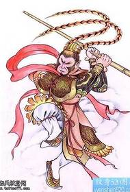 manicuratu mudellu di tatuatu di Sun Wukong