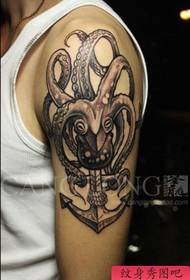 Naoružajte popularni klasični europski i američki uzorak tetovaže za sidro hobotnice