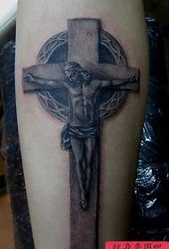One arm jesus cross tattoo pattern