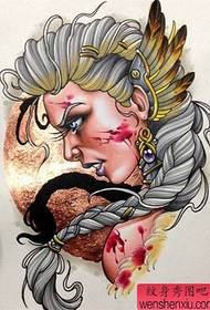 Lámhscríbhinn álainn tattoo baineann scoile a mholadh