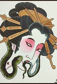 ໜັງ ສືໃບລານລາວ geisha ງູພື້ນເມືອງຍີ່ປຸ່ນ