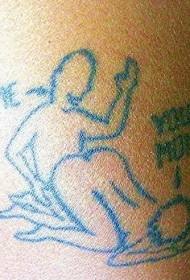 Patrún na ngualainn fhireann, an patrún tattoo simplí