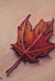 3D Maple Leaf Tattoo Patroon