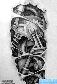 modello di tatuaggio meccanico manoscritto