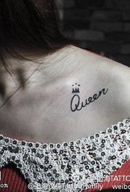 Modello di tatuaggio firma inglese fresco e semplice