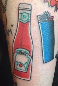 Umbala womlenze olula webhokisi le-ketchup nge-tattoo elula