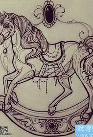 un modello di tatuaggio del cavallo manoscritto
