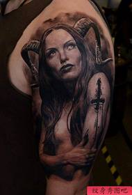 Arm is cool alternative demon beauty tattoo pattern
