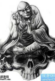 Manuscript Arhat tattoo pattern