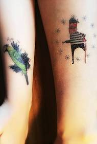 Roztomilý kreslený tetování tetování na paže masa doodle