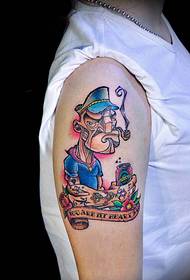 Tatuaj de model colorat de om bătrân