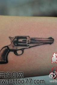 Arm pop klassisk liten pistol tatuering mönster