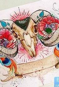 a colorful antelope tattoo pattern
