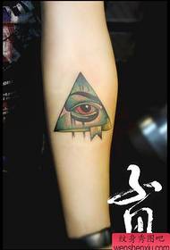 Zgodna i zgodna tetovaža oka za oči na ruci