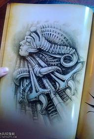 Motivo tatuaggio robot