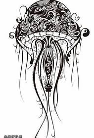 Manuscrit un patró de tatuatge de meduses