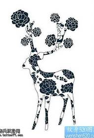 manuscript a deer tattoo pattern