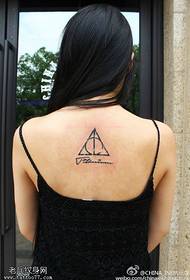 Triangelu geometrikoko tatuaje eredu freskagarria
