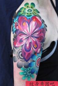 Immagini del modello del tatuaggio del girasole colorate europee ed americane