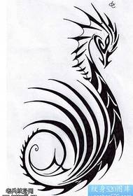 Rukopis Totem Dragon Tattoo Pattern