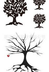 چھوٹے درخت ٹیٹو خطوط کی مثال