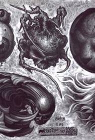 Immagini del modello di tatuaggio dell'occhio fantasma europeo e americano