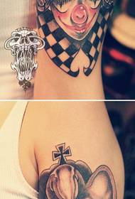 Populární klaun tetování vzor pro paži