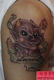 Arm europeiska och amerikanska Little Devil Tattoo Pattern