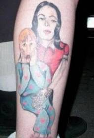 Rangi ya mguu Michael Jackson picha ya tattoo