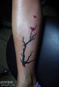 Bein guter Baum Vogel Totem Tattoo Muster