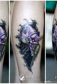 Die Beine sind sehr coole europäische und amerikanische Dämonen-Tattoo-Designs