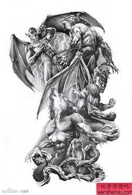 Cool domineering werewolf and demon tattoo manuscript