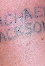Leg Michael Jackson dopis tetování