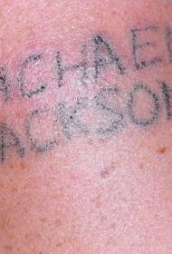 Leg Michael Jackson Letter Tattoo