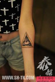 Girl Arms Pop Classic God Eye Tattoo patroon