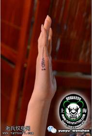 Fris en modieus Ingelsk tattoo-patroan