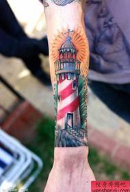 Kar népszerű klasszikus világítótorony tetoválás mintát