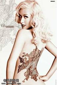 Modello di tatuaggio sexy europeo e americano in vita