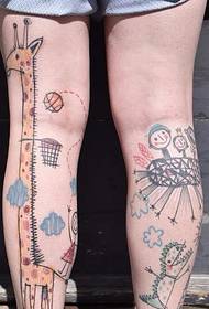 Bellus animalis Tattoo super femur