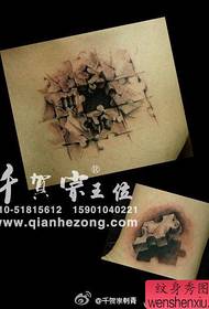 Modello tatuaggio super bello pop puzzle