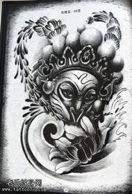 Rukopis Sun Wukong Tattoo Pattern