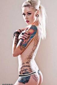 Ευρωπαϊκή και αμερικανική γυναικεία μόδα τατουάζ κορίτσι