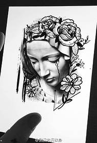 Consiglia un materiale manoscritto per tatuaggi europei e americani su Virgin Rose