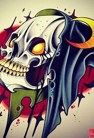 a popular personality skull tattoo pattern