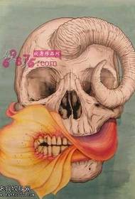 manoscritto teschio tatuaggio tatuaggio modello