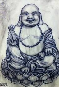 Manuskript eines Buddha-Tattoo-Musters