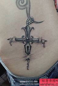Midja trevligt kors tatuering mönster
