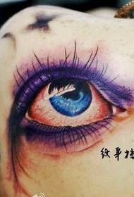 барвиста татуювання очей на плечі