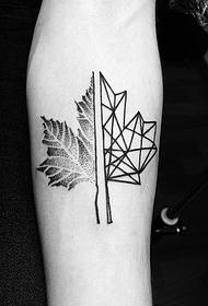 Modello tatuaggio linea acero
